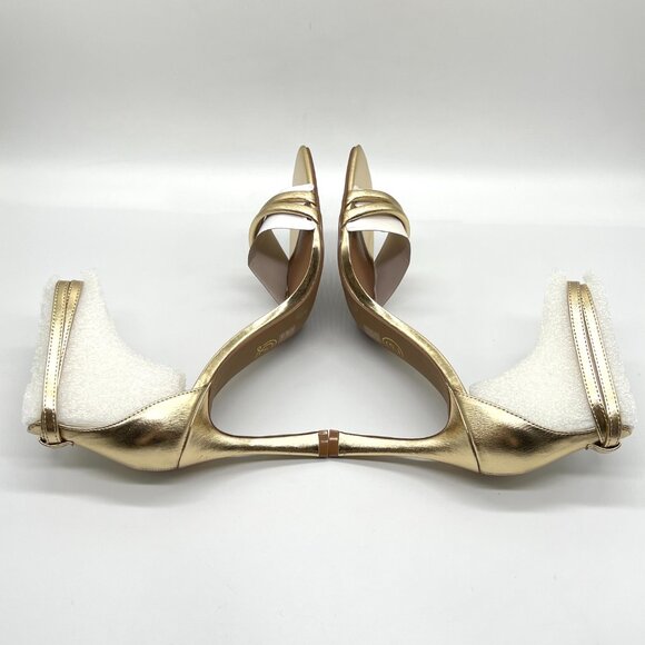 Chinese Laundry Womens Size 9.5 Jasmine Metallic Gold Heels Dress Sandals Shoes - Picture 8 of 16